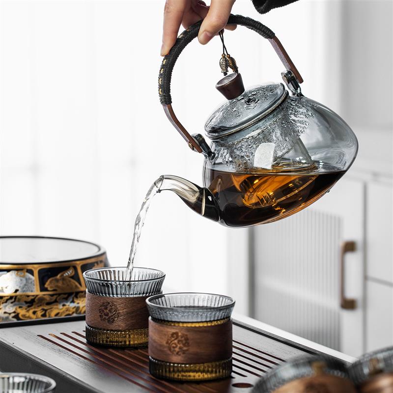 十二生肖电陶炉煮茶器耐高温玻璃茶壶家用围炉煮茶烧水壶茶具套装