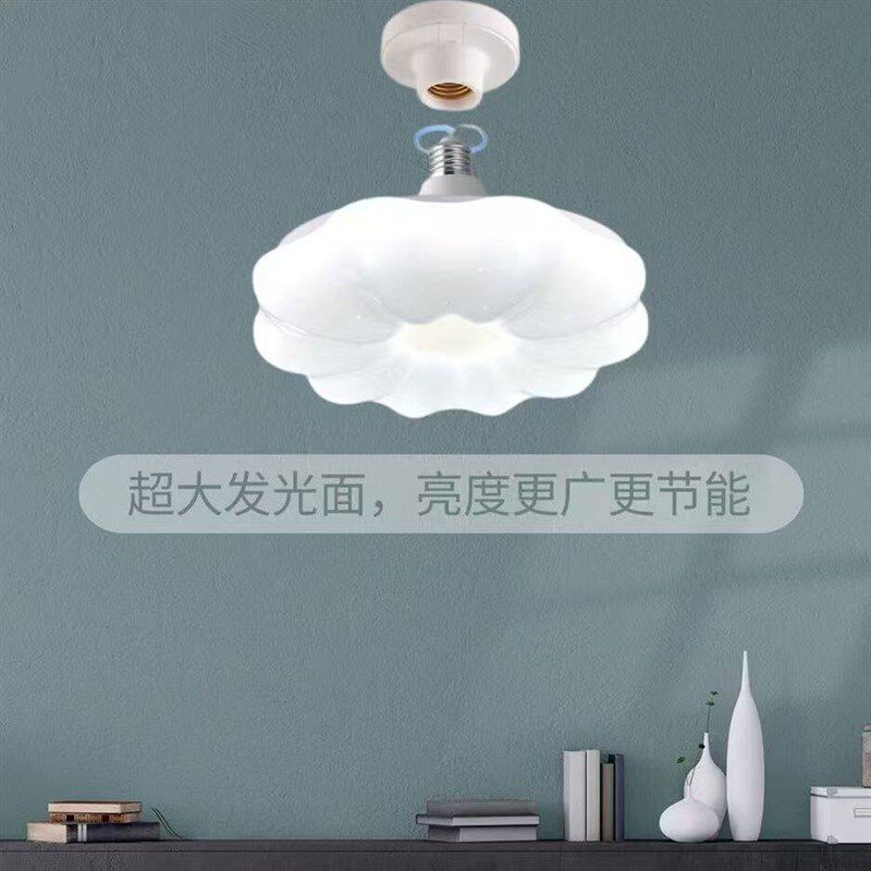 led螺旋式E27螺口通用型吸顶灯客厅卧室护眼螺旋口飞碟灯简易安装
