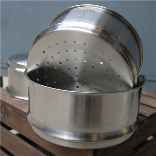 无耳304不锈钢馒头蒸屉包子蒸格蒸笼篦子蒸架加高隔水16-18-20cm