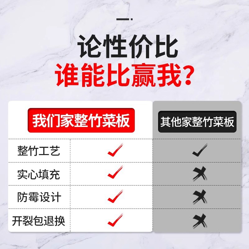竹匠菜板抗菌家用实木整竹切菜板案板厨房面板水果擀和面砧板蒸板