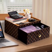 办公室桌面文件收纳盒抽屉式 a4资料架大容量文具收纳盒整理盒高级