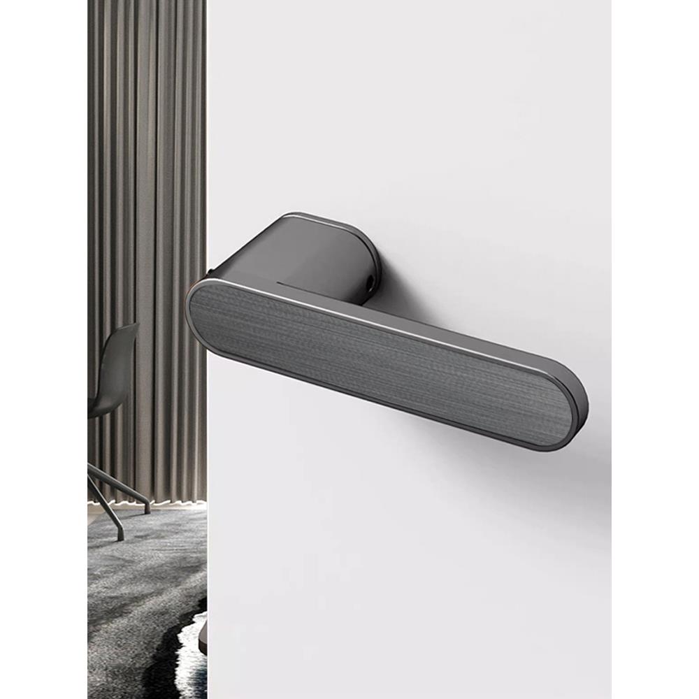 冠宁意式极简生态磁吸门锁室内木门卧室房间门把手静音简约锁具