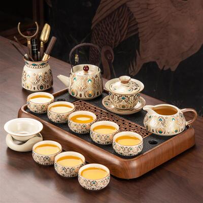 2026新款年轻人高端茶具轻奢功夫喝泡茶壶套装全套一整套陶瓷家用