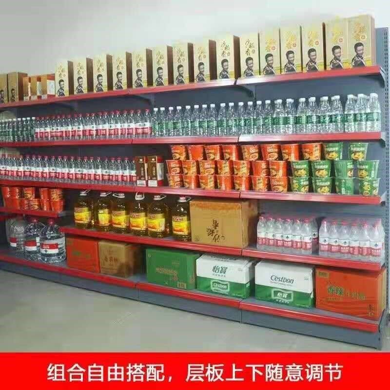 精品超市货架便利店文具药店商超小卖部单面双面多层置物展示货架