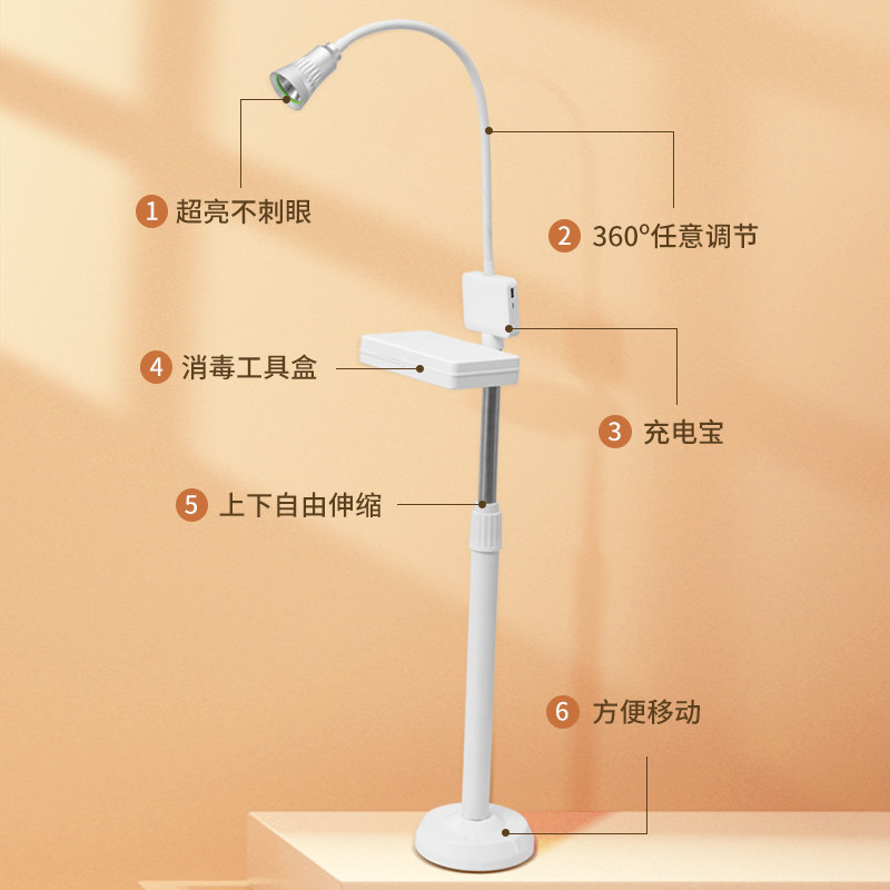 皇范专业掏耳灯采耳灯LED充电美容院专用立式可调消毒工具落地灯