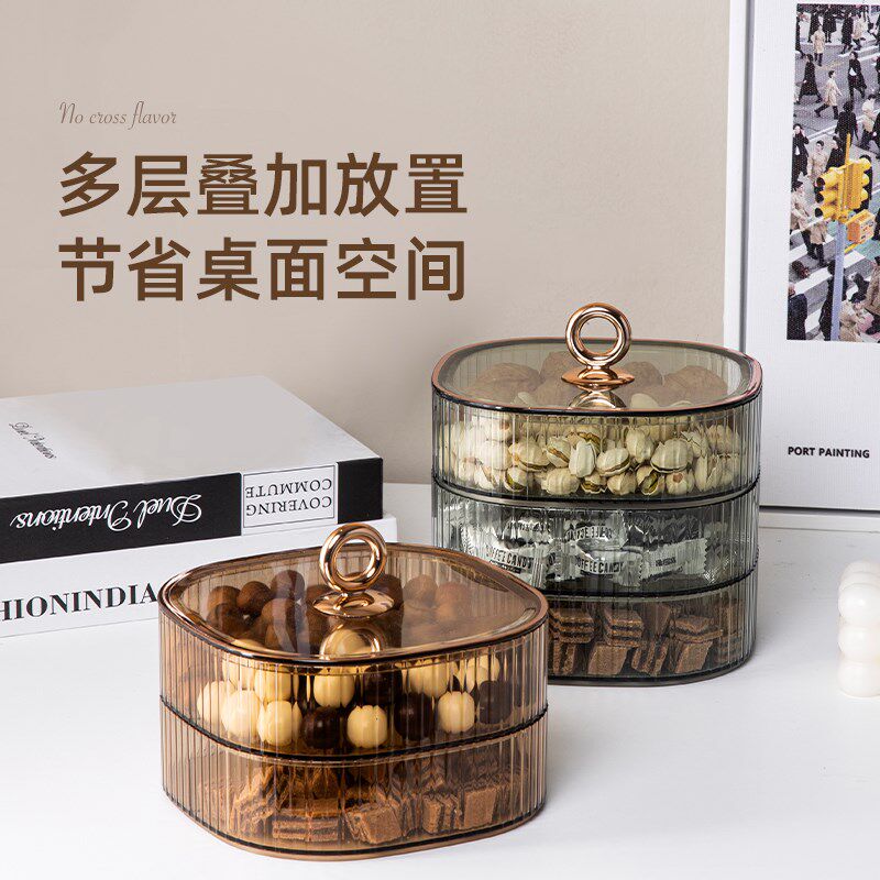 家用果盘糖果盒客厅桌面装饰茶几干果摆放水果盘零食瓜子收纳盒