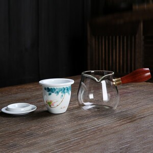 欣韵 加厚耐热玻璃烧水侧把茶壶过滤家用陶瓷红茶泡茶器功夫茶具