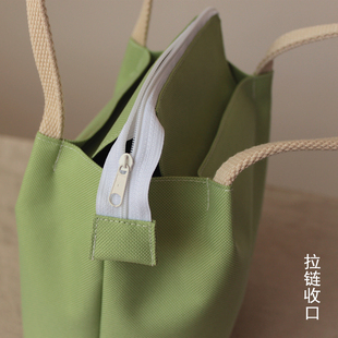 精选新款可爱便当包饭盒袋手提拎包午餐包帆布环保袋小饭盒包防水