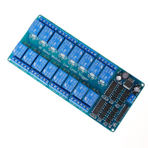 16路继电器模块松乐 带光耦保护LM2596电源控制板模块5V12V