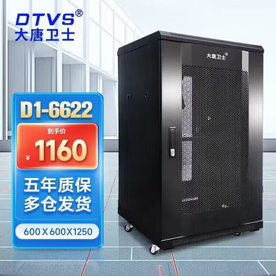 DTVS大唐卫士机柜服务器机柜网络机柜24U19英寸标准D1-6622加厚1.