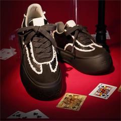 SOAP OPERA泡泡鞋德训鞋厚底内增高休闲鞋女2024新款低帮运动板鞋