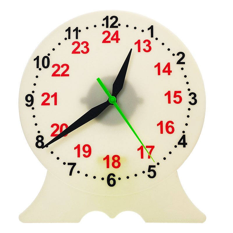 沪教教师用钟表模型教学钟面小学数学教学仪器教具三针联动24小时