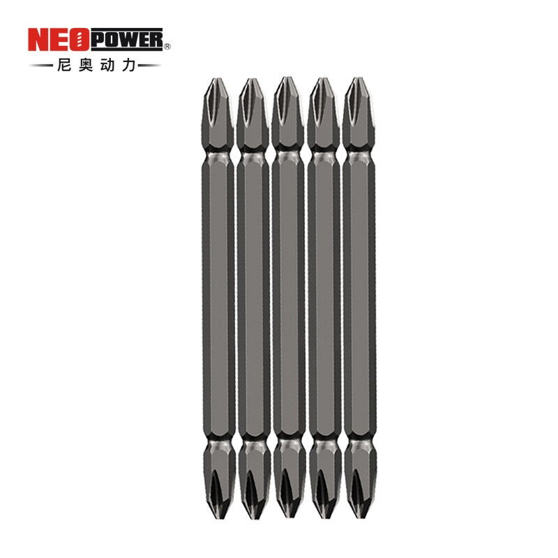 neopower电钻配件双头十字批头电动螺丝刀批头高硬度S2材质双头批