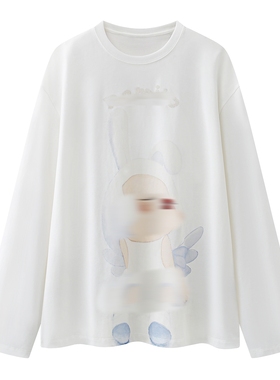 D家长袖T恤2026春季新款棉质宽松上衣女3K1BA20