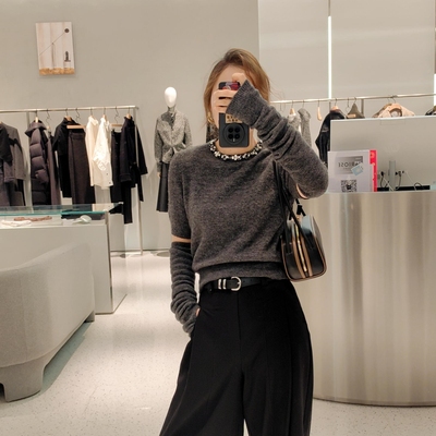 修身显瘦钉珠针织衫外套毛衣女