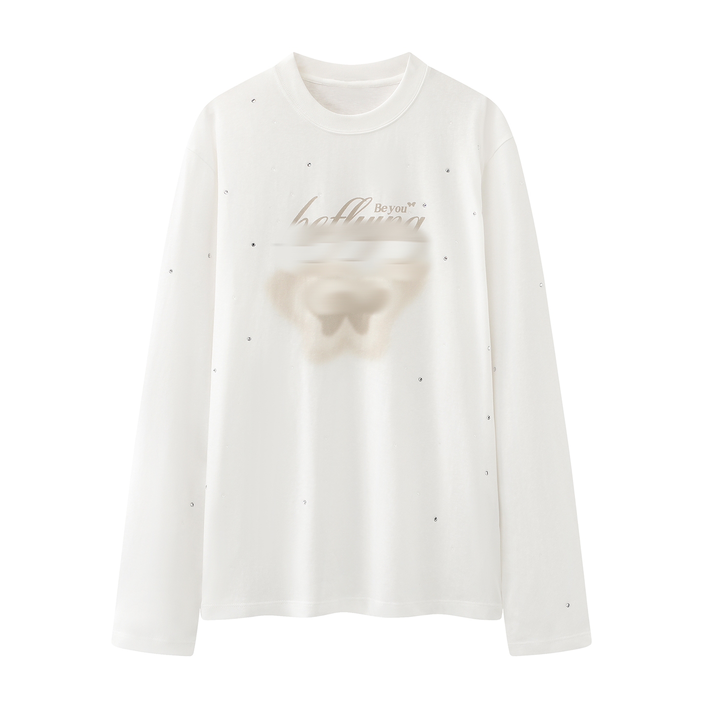 冬季新款休闲烫水钻设计宽松上衣