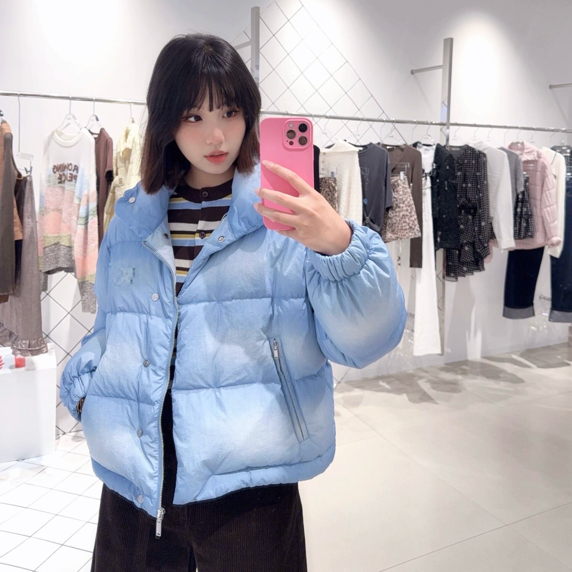 新款多巴胺仿水洗外套