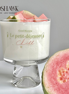 GOSHAWK透明玻璃咖啡杯高颜值水杯子冰美式牛奶杯冷饮料杯家用ins