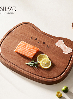 GOSHAWK卡通可爱整木菜板厨房专用实木砧板家用儿童辅食砧板案板