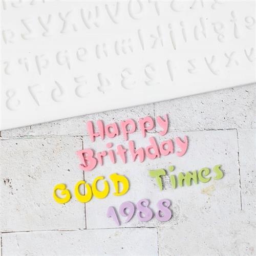 迷你 英文字母数字合集  翻糖生日蛋糕糖牌 干佩斯烘焙硅胶模具