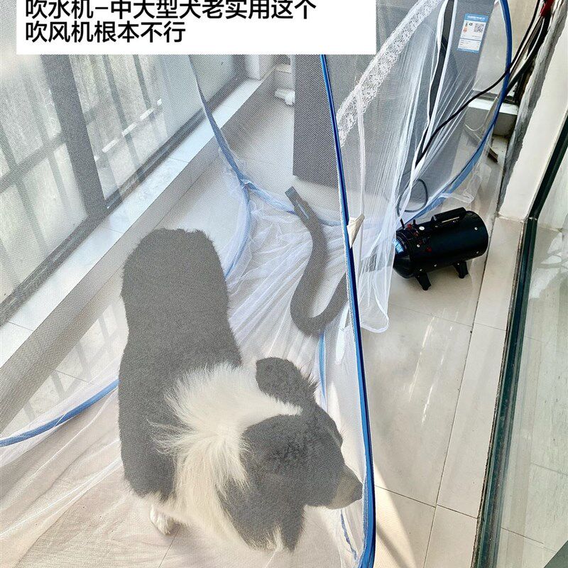 狗狗蚊帐洗澡防毛乱飞免安装自动打开蒙古包吹狗毛帐篷蚊帐宠物用