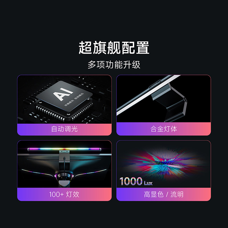 LYMAX徕美视电脑屏幕灯防蓝光显示器护眼灯曲面屏幕挂灯桌面台灯