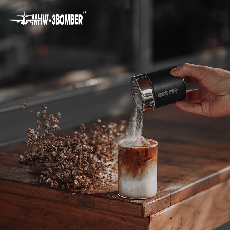轰炸机洒粉筒不锈钢糖粉筛抹茶可可粉花式咖啡撒糖罐厨房撒粉罐