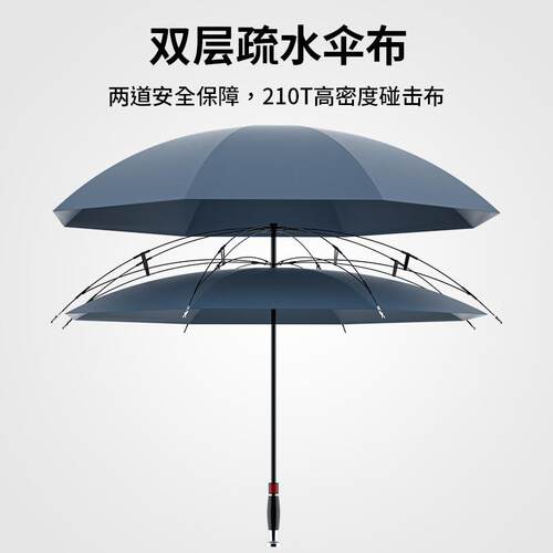 折叠自动遮阳伞长柄双层女雨伞晴雨两用大号双人男士抗风暴直杆伞