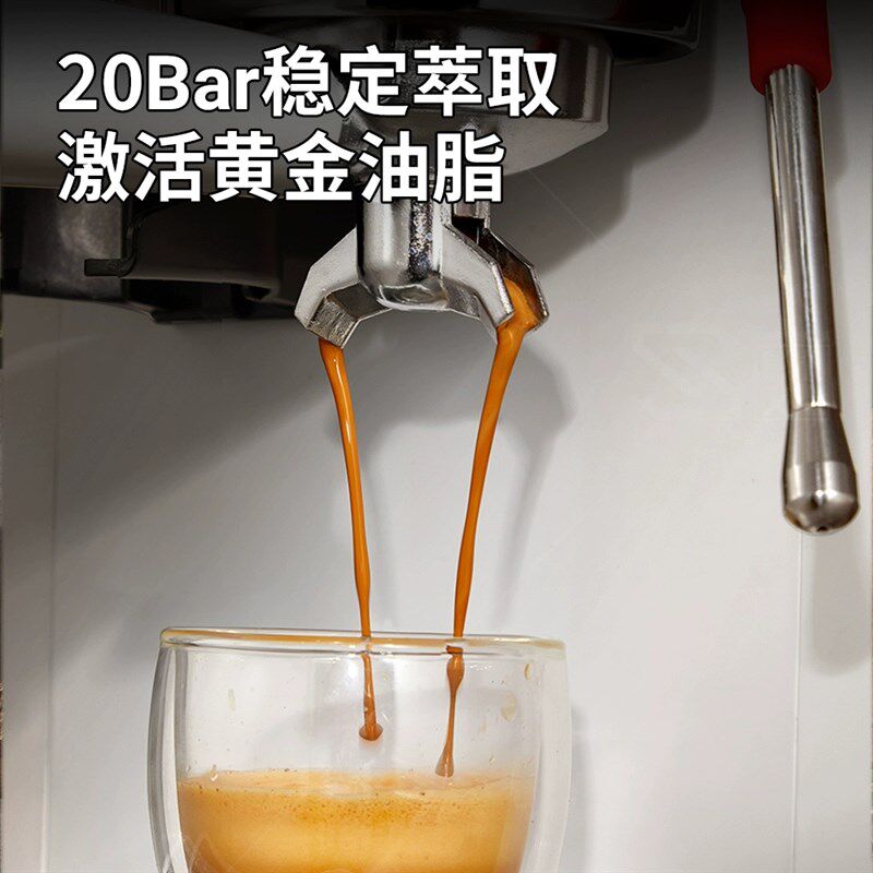 意式咖啡机冷热双萃双瞳温度压力可视家用全自动奶泡一体机办公室