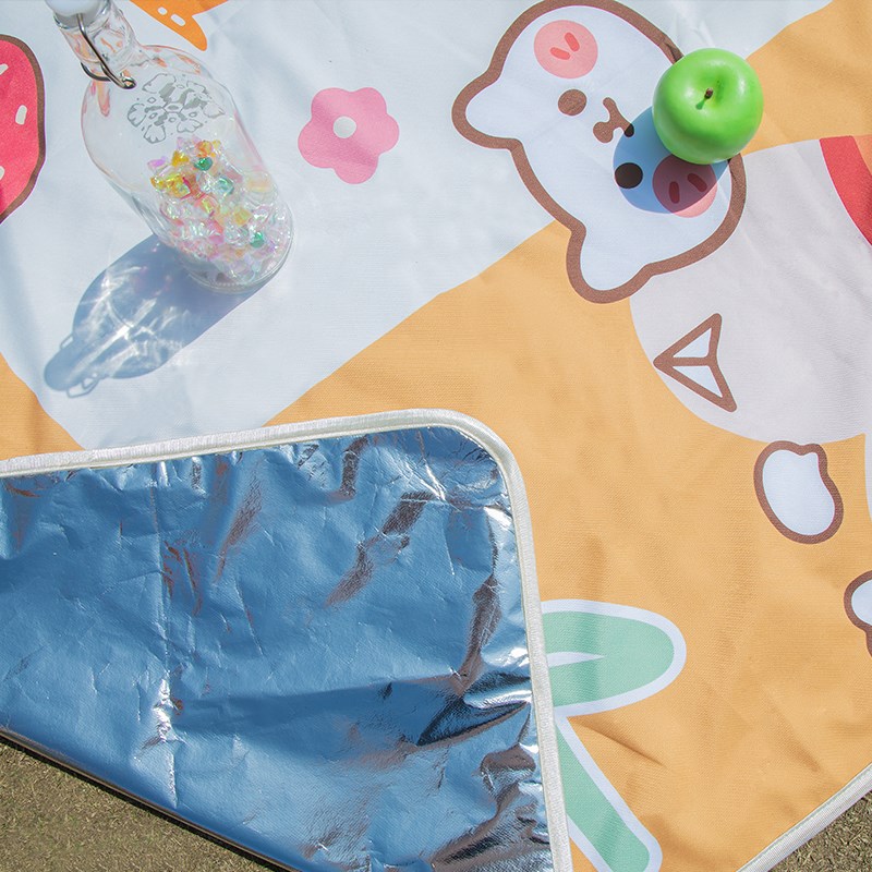 户外野餐垫卡通便携露营野炊防潮垫小学生春秋游公园草地卡通坐垫