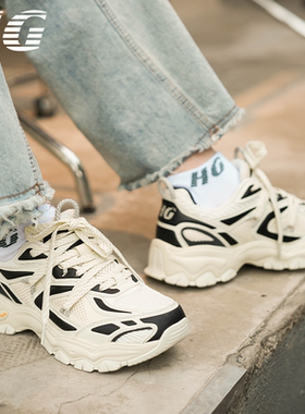 鲸动呼吸鞋联名HG老爹鞋国潮厚底男鞋女鞋增高复古休闲减震运动鞋