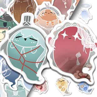 代号鸢魂魂贴纸三国志魂魂版ins广陵王周边DIY手机壳平板防水贴画