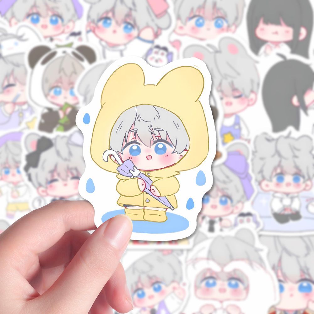 恋与深空Q版可爱沈星回贴纸手账素材diy装饰手机壳笔记本防水贴画