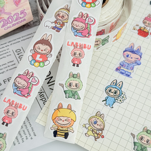 饰贴纸 可爱动漫周边儿童奖励贴画diy装 Q版 拉布布卷卷贴纸二次元
