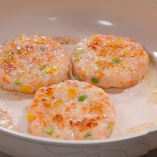 虾滑饼馅饼煎饼速食营养懒人早饭早餐半成品速冻食品