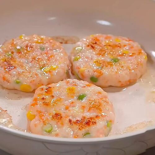 虾滑饼馅饼煎饼速食营养懒人早饭早餐半成品速冻食品