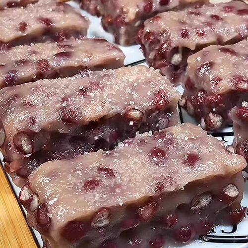 红豆糕传统糕点心红豆面饼儿童早餐速冻半成品食品懒人速食品