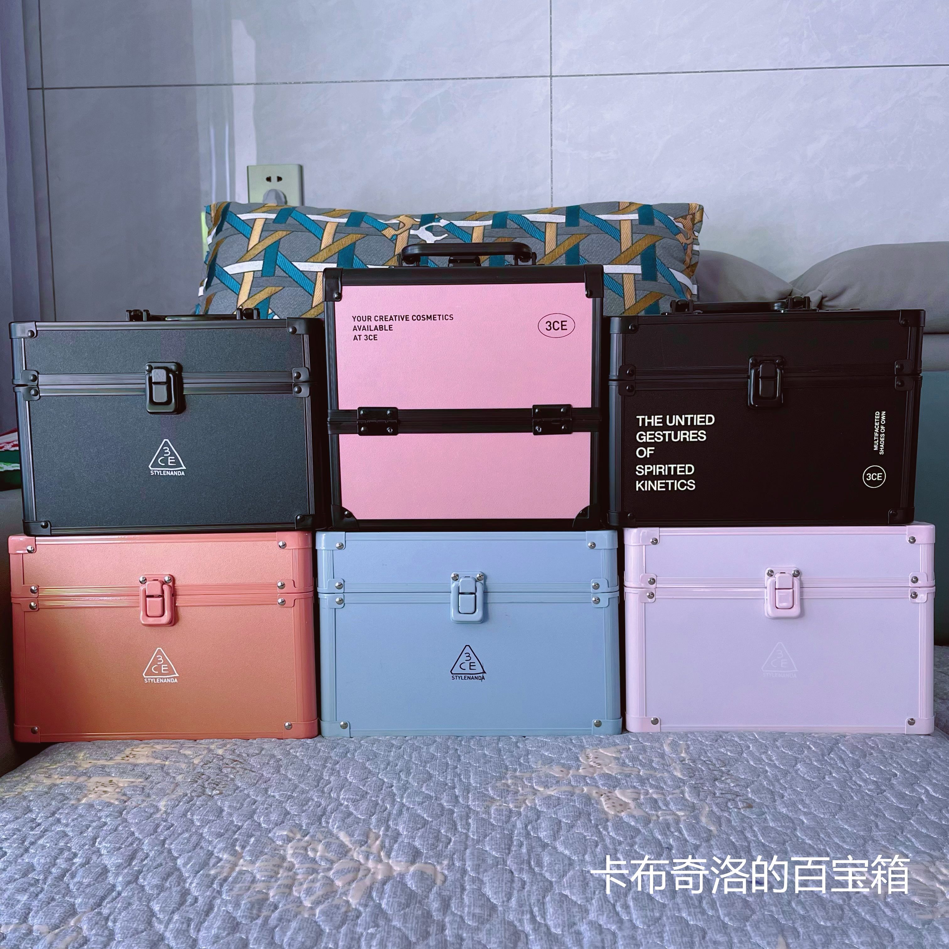 3CE化妆箱女手提专柜化妆包化妆品收纳箱化妆品收纳盒专柜赠品