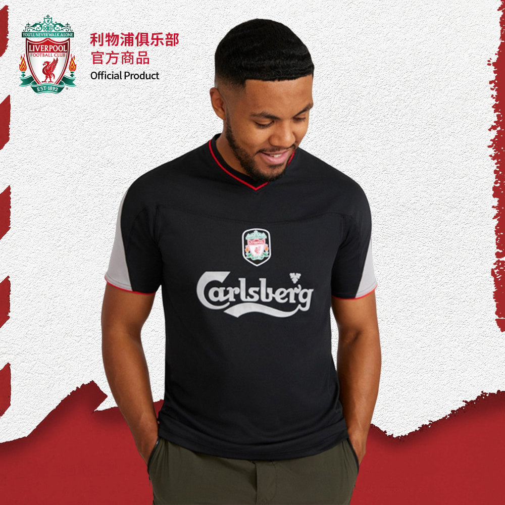 利物浦俱乐部官方商品 | 复古球衣2002-03赛季客场复刻足球服黑色
