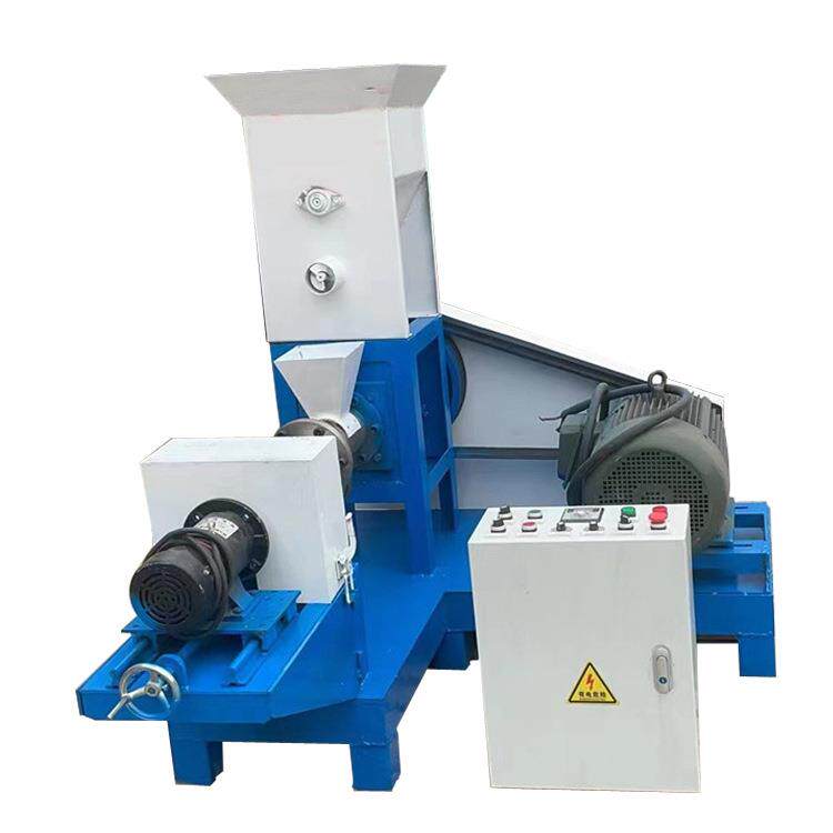 单螺旋水产饲料膨化机 甲鱼颗粒饲料机 小型猫粮狗粮膨化设备报价