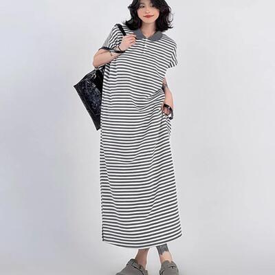 夏季韩系慵懒风宽松休闲长裙