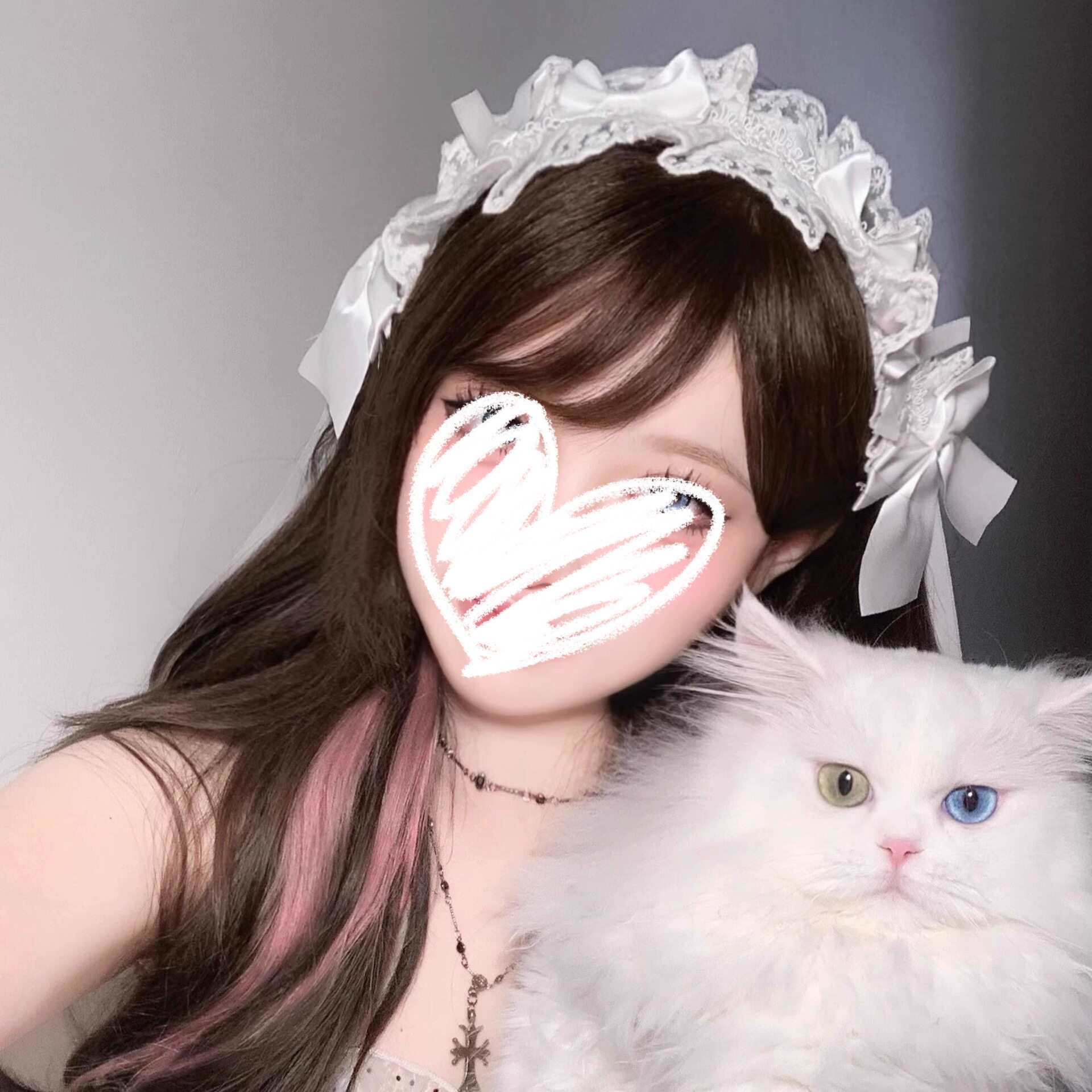 白色蝴蝶结蕾丝发带甜美可爱发箍法式复古头饰洛丽塔拍照头箍发饰