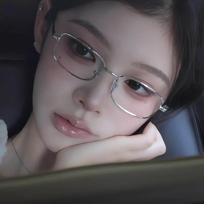 日系银色方框平光眼镜女高智姐时髦装饰金属眼镜架小脸防蓝光近视
