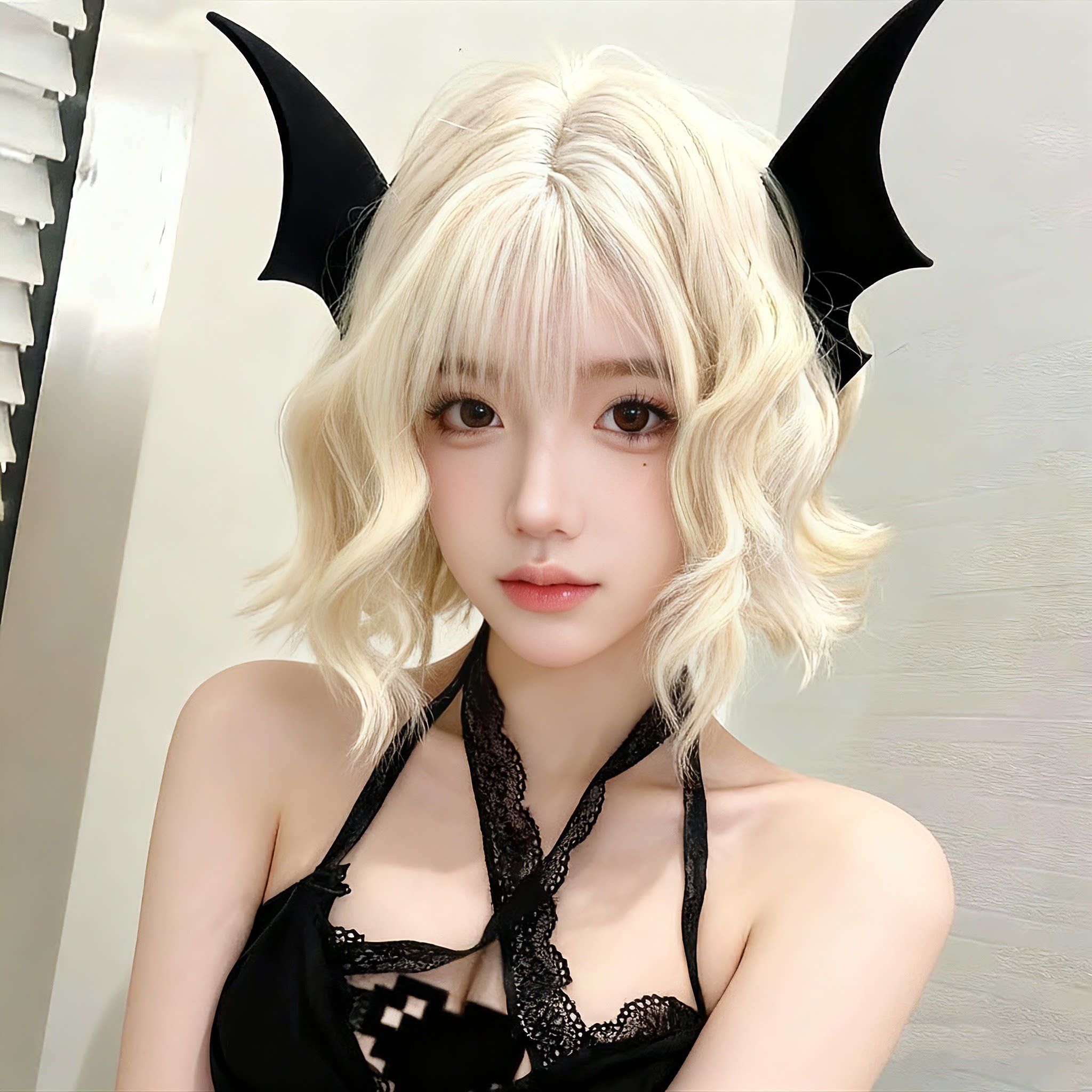 哥特小恶魔翅膀发夹万圣节亚文化少女发饰cos发卡Lolita边夹头饰