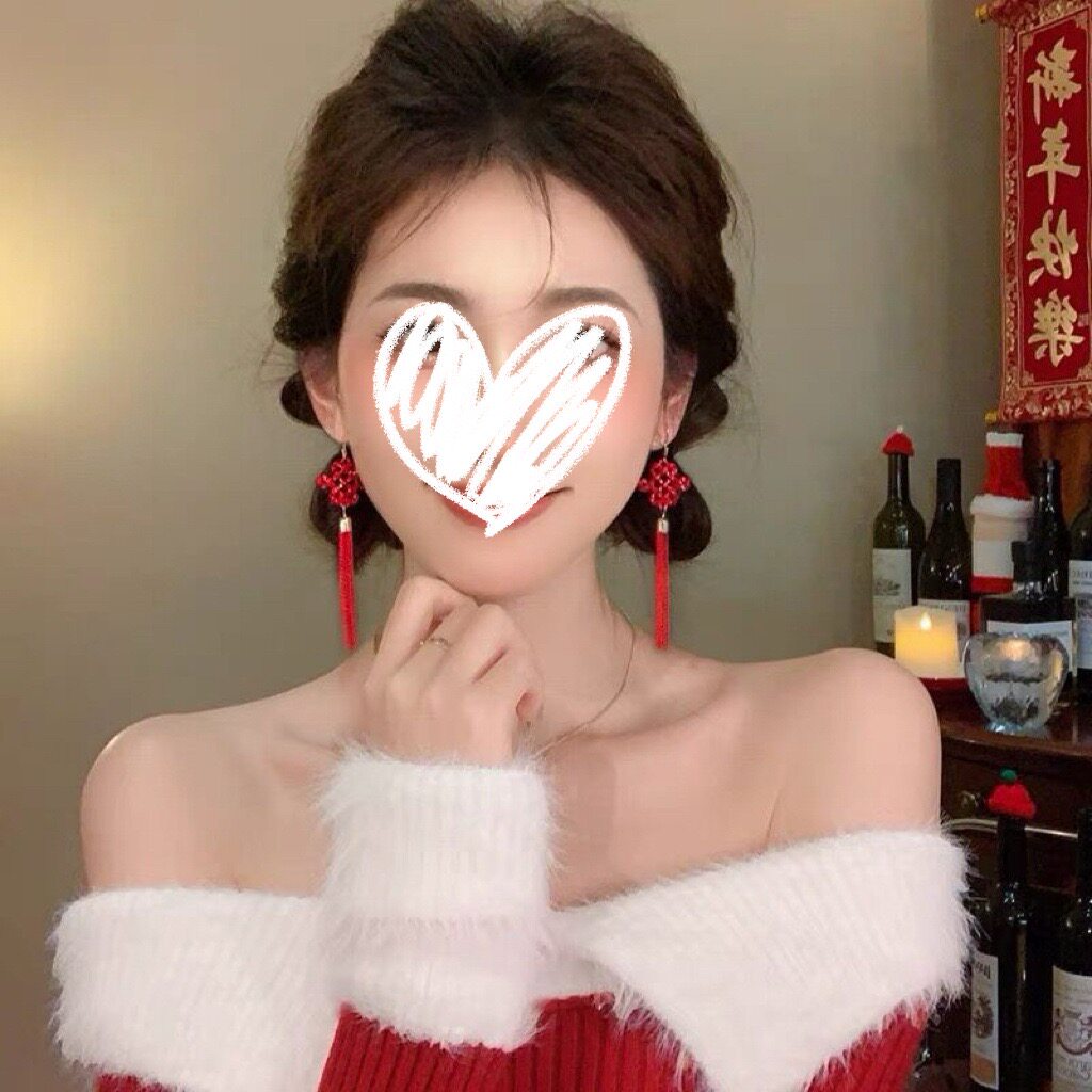 开年好运~2025红色中国结耳环复古新年流苏耳钉新娘耳饰耳坠