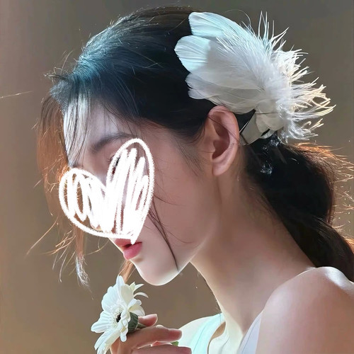 超仙天使翅膀芭蕾舞头饰羽毛高颜值边夹穿搭新款唯美天鹅清冷发饰
