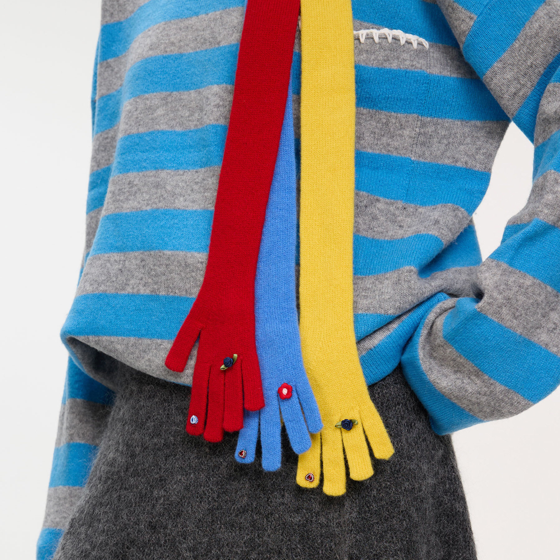 Bel Canto 设计感100%全羊毛 彩色小手围巾围脖 百搭秋冬手工小花,服饰配件/皮带/帽子/围巾,围巾/丝巾/披肩,淘宝优惠券,粉丝福利购,淘宝优惠卷