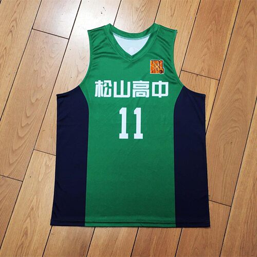定制HBL联赛松山高中校园赛事训练背心队服比赛速干美式篮球衣DIY
