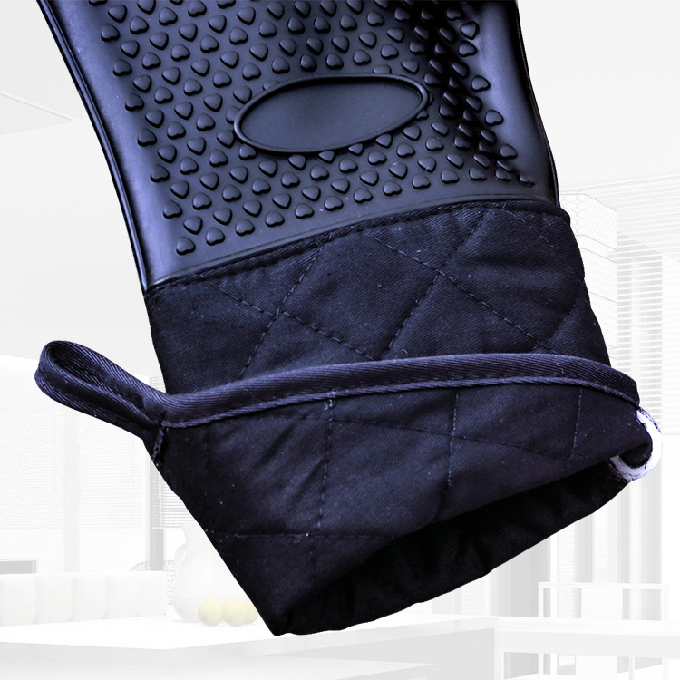 九个赞中号硅胶隔热手套加厚加棉 微波炉烤箱手套家用烘焙工具