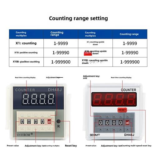 高精度计数器Dh48J-11A数字显示数字计数器Dh48J-A继电器断电存储